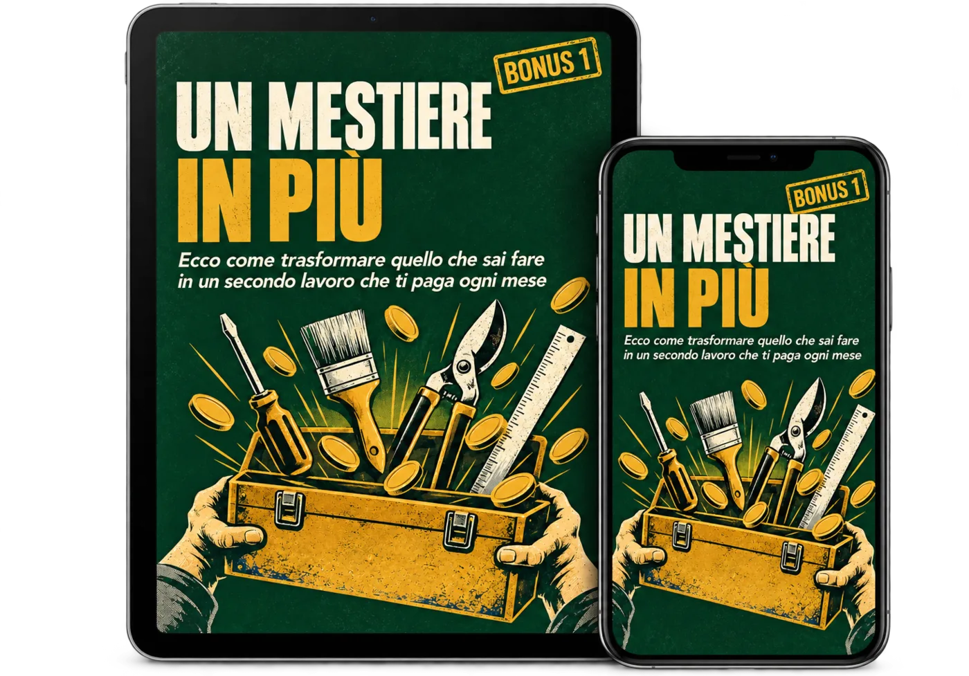 Bonus 1: copertina su tablet e telefono