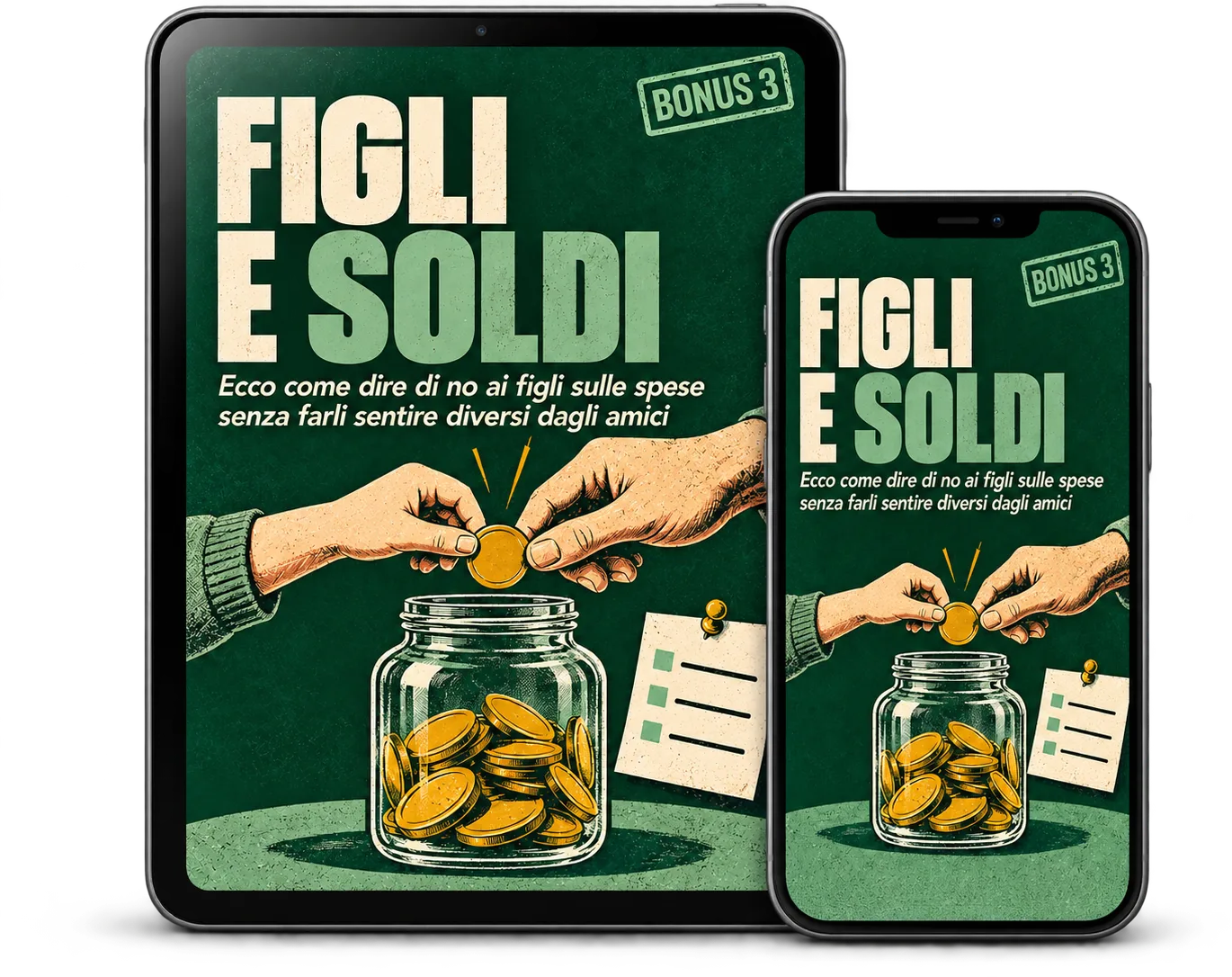 Bonus 3: copertina su tablet e telefono